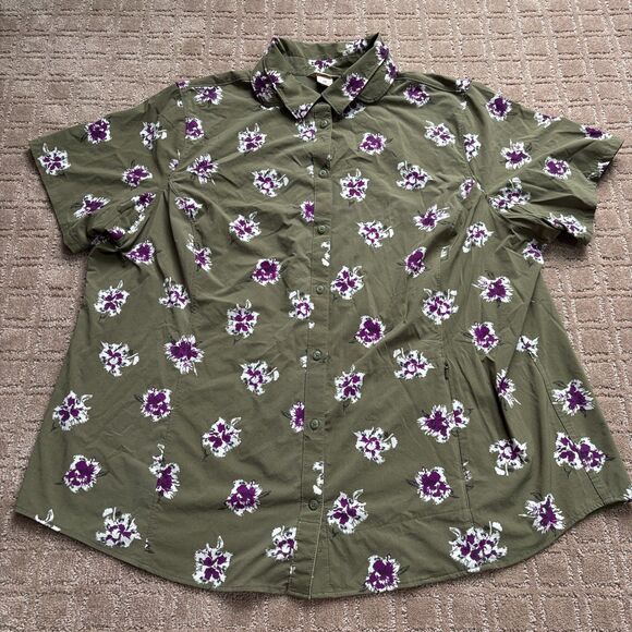 Duluth Trading Sidewinder Cap Sleeve Gardening Shirt Women's 2X UPF Breathable - Picture 1 of 6
